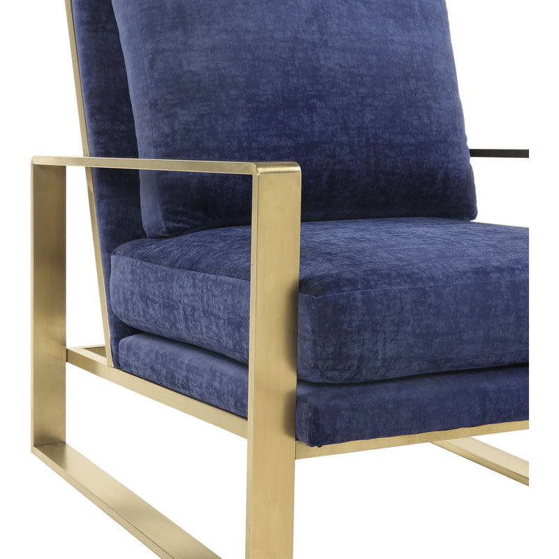TOV Furniture Mott Slub Velvet Chair | Navy- TOV-A184