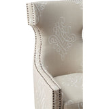 TOV Furniture Gramercy Embroidered Linen Wing Chair | Beige- TOV-A36