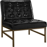 TOV Furniture Jed Black Patent Leather Chair | Black- TOV-A65