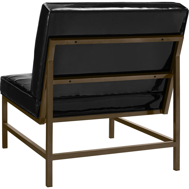 TOV Furniture Jed Black Patent Leather Chair | Black- TOV-A65