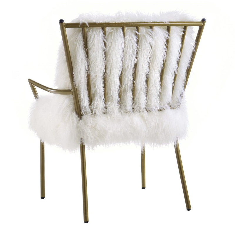 TOV Furniture Lena Sheepskin Chair | White TOV-A66