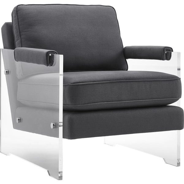 TOV Furniture Serena Floating Lucite Chair | Grey- TOV-A71