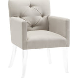 TOV Furniture Lafayette Linen Acrylic Chair | Beige- TOV-A87