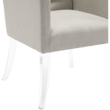 TOV Furniture Lafayette Linen Acrylic Chair | Beige- TOV-A87