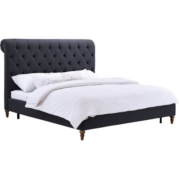 TOV Furniture Oxford Linen Bed in Full | Grey TOV-B15-Full