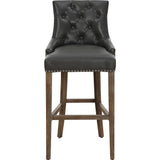 TOV Furniture Uptown Leather Counter Stool | Grey- TOV-BS16