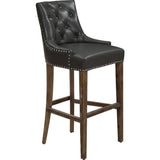 TOV Furniture Uptown Leather Counter Stool | Grey- TOV-BS16