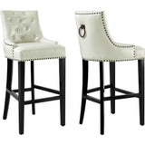 TOV Furniture Uptown Leather Barstool | Cream- TOV-BS18