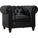 TOV Furniture Zahara Leather Club Chair | Black- TOV-C40-01
