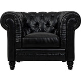 TOV Furniture Zahara Leather Club Chair | Black- TOV-C40-01
