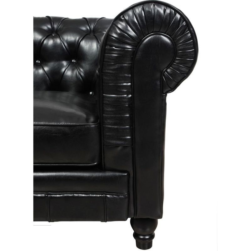 TOV Furniture Zahara Leather Club Chair | Black- TOV-C40-01