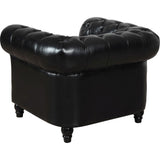 TOV Furniture Zahara Leather Club Chair | Black- TOV-C40-01