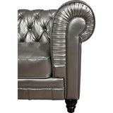 TOV Furniture Zahara Leather Club Chair | Silver- TOV-C40