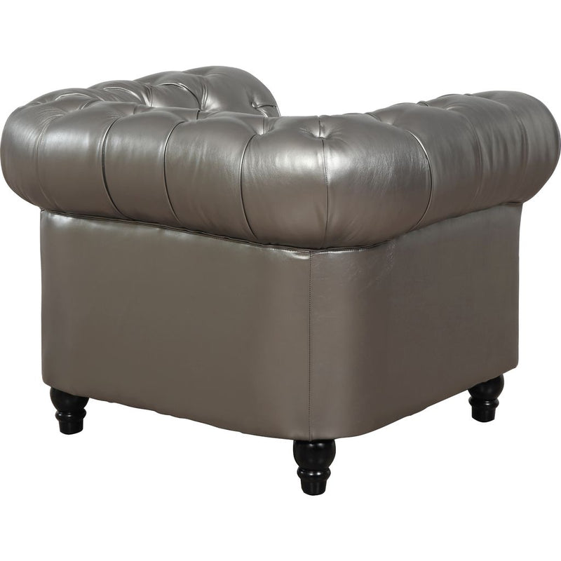 TOV Furniture Durango Leather Club Chair | Rustic Grey- TOV-C53