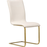 TOV Furniture Maxim White Dining Chair Set of 2 | White, Gold- TOV-G5464