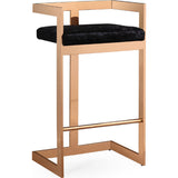 TOV Furniture Marquee Bar Stool | Black, Rose Gold- TOV-G5475