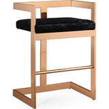 TOV Furniture Marquee Counter Stool | Black, Rose Gold- TOV-G5476