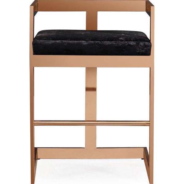 TOV Furniture Marquee Counter Stool | Black, Rose Gold- TOV-G5476