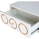 TOV Furniture Ella Side Table | White, Gold- TOV-G5493