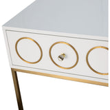 TOV Furniture Ella Side Table | White, Gold- TOV-G5493