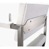 TOV Furniture Director Stainless Steel Barstool | White- TOV-K3626