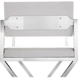 TOV Furniture Director Stainless Steel Barstool | White- TOV-K3626