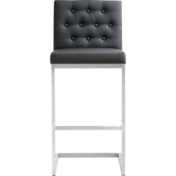 TOV Furniture Helsinki Black Stainless Steel Barstool (Set of 2) | Black- TOV-K3642