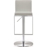 TOV Furniture Amalfi Steel Adjustable Barstool | Light Grey- TOV-K3654