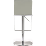 TOV Furniture Amalfi Steel Adjustable Barstool | Light Grey- TOV-K3654