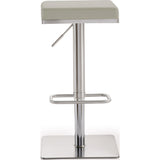 TOV Furniture Bari Steel Adjustable Barstool | Light Grey- TOV-K3656