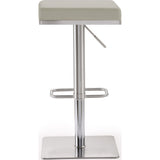 TOV Furniture Bari Steel Adjustable Barstool | Light Grey- TOV-K3656