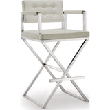 TOV Furniture Director Steel Barstool | Light Grey- TOV-K3658
