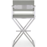 TOV Furniture Director Steel Barstool | Light Grey- TOV-K3658
