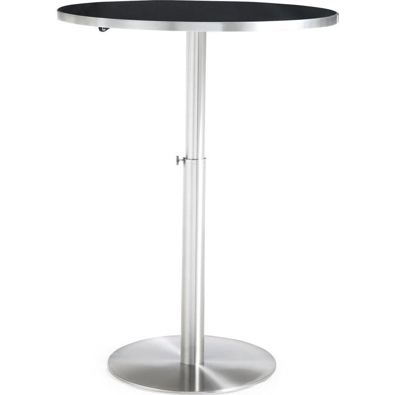 TOV Furniture Ridge Adjustable Bar Table | Silver, Black- TOV-K3679