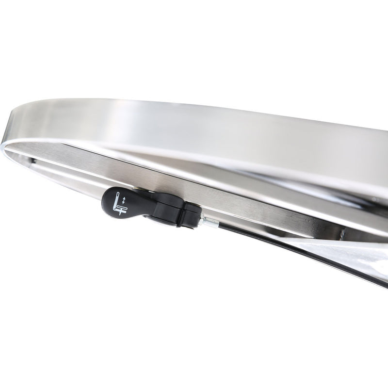 TOV Furniture Ridge Adjustable Bar Table | Silver, Black- TOV-K3679