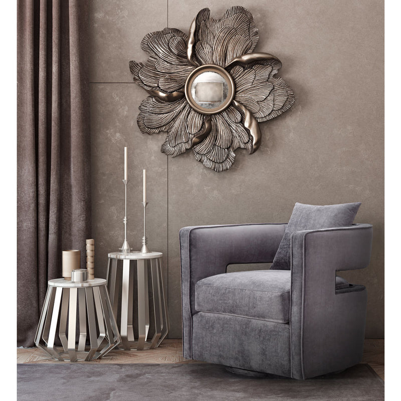 TOV Furniture Kennedy Swivel Chair | Grey- TOV-L6125