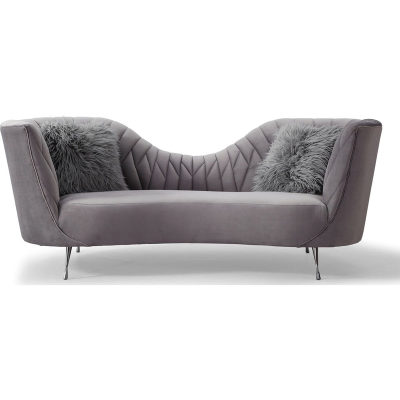 TOV Furniture Eva Velvet Sofa | Grey- TOV-L6130