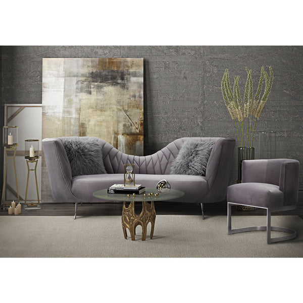 TOV Furniture Eva Velvet Sofa | Grey- TOV-L6130