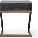 TOV Furniture Mason Side Table | Black, Brushed Gold- TOV-L6140