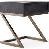 TOV Furniture Mason Side Table | Black, Brushed Gold- TOV-L6140