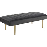 TOV Furniture Jax Velvet Bench | Grey- TOV-O106