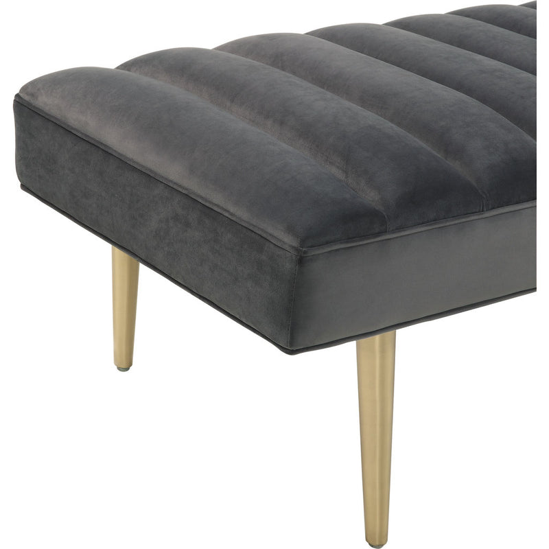 TOV Furniture Jax Velvet Bench | Grey- TOV-O106