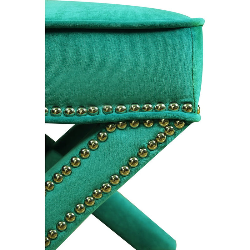 TOV Furniture Reese Velvet Ottoman | Green TOV-O17-Green