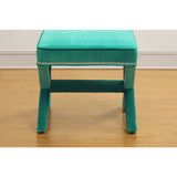 TOV Furniture Reese Velvet Ottoman | Green TOV-O17-Green