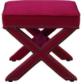 TOV Furniture Reese Velvet Ottoman | Pink TOV-O17-Pink
