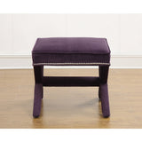 TOV Furniture Reese Velvet Ottoman | Purple TOV-O17-Purple