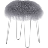 TOV Furniture Zelda Sheepskin Bench | Grey TOV-O36