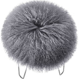 TOV Furniture Zelda Sheepskin Bench | Grey TOV-O36