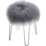 TOV Furniture Zelda Sheepskin Bench | Grey TOV-O36