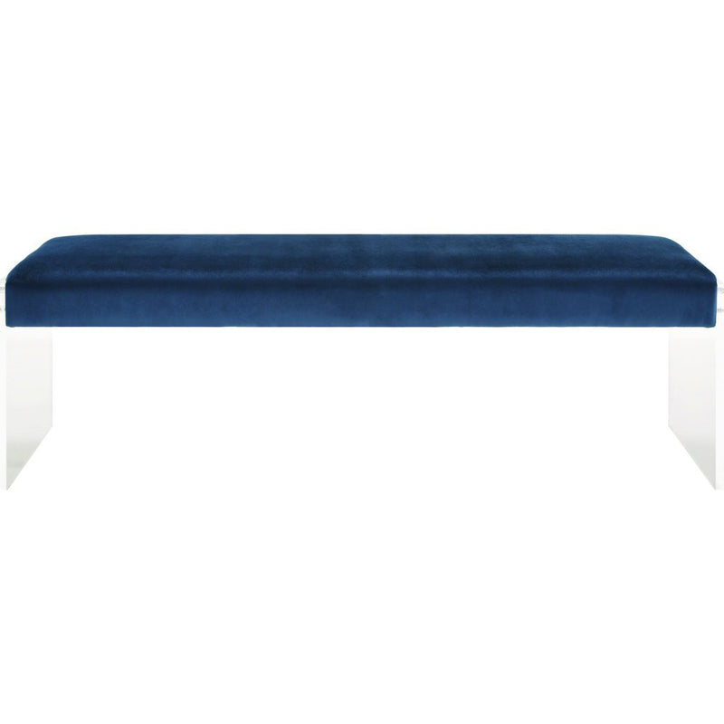 TOV Furniture Envy Velvet/Acrylic Bench | Blue TOV-O55